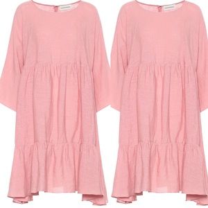 Mansur Gavriel Pink Linen Dress Size L